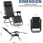 Weightless Chairs,Living Room Chairs for Outdoor Patio Last Intervention with Pillow and Cup Tray,Adjustable Reclining Chair,Portable Folding Chair