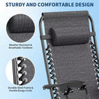 Weightless Chairs,Living Room Chairs for Outdoor Patio Last Intervention with Pillow and Cup Tray,Adjustable Reclining Chair,Portable Folding Chair
