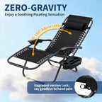 Weightless Chairs,Living Room Chairs for Outdoor Patio Last Intervention with Pillow and Cup Tray,Adjustable Reclining Chair,Portable Folding Chair