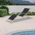 Rust-Resistant Aluminum 3 Piece Patio Lounge Chair Set, 2 Outdoor Reclining Loungers & 1 Side Table, Stackable Space-Saving for Poolside, Garden