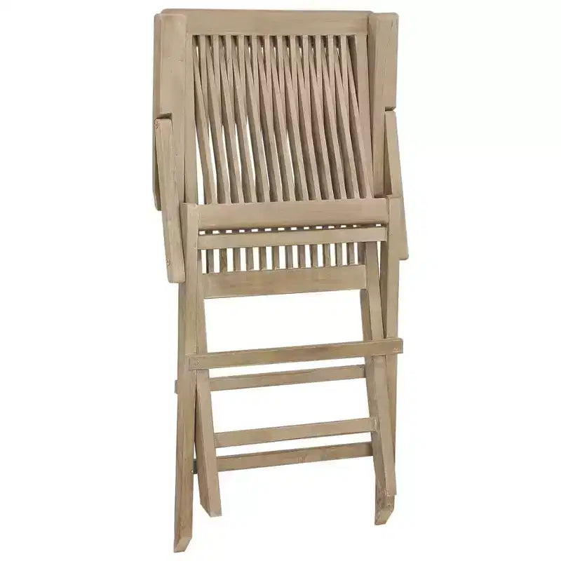 vidaXL Folding Garden Chair Set of 4 Solid teak wood Standard