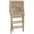 vidaXL Folding Garden Chair Set of 4 Solid teak wood Standard