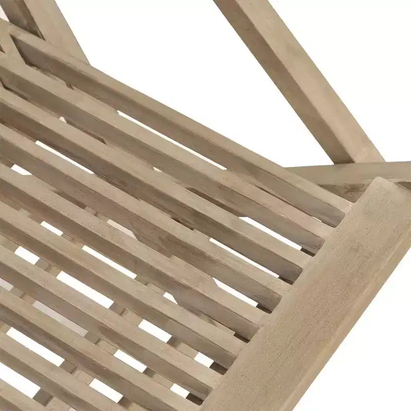 vidaXL Folding Garden Chair Set of 4 Solid teak wood Standard