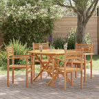 vidaXL Sedie 8 pz 56x55x90,5 cm Legno massello di teak