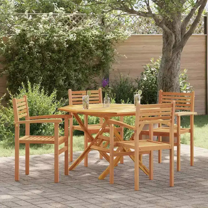 vidaXL Sedie 8 pz 56x55x90,5 cm Legno massello di teak