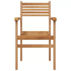 vidaXL Sedie 8 pz 56x55x90,5 cm Legno massello di teak