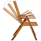 vidaXL Garden Chair Set of 4 Royal Blue Solid Acacia Wood, 100% Polyester