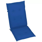 vidaXL Garden Chair Set of 4 Royal Blue Solid Acacia Wood, 100% Polyester