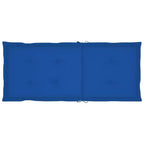vidaXL Garden Chair Set of 4 Royal Blue Solid Acacia Wood, 100% Polyester