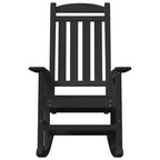 vidaXL Rocking Chair 2 pcs Black 92 x 70 x 108 cm Polyethylene