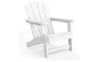 Set di 2 sedie da giardino Adirondack in HDPE, capacità 172 kg, resistenti alle intemperie, texture effetto legno, braccioli larghi, schienale a doghe