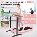 HOMDOX Tapis Roulant Pieghevole da Passeggio Aggiornato con 12%|Manubrio|3.5HP|Ammortizzazione Sotto Scrivania Compatto per Casa/Ufficio/Palestra e Capacità di Oltre 180 kg