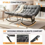 Karl Home | Double-Person Papasan Rocking Chair with Magazine Pocket