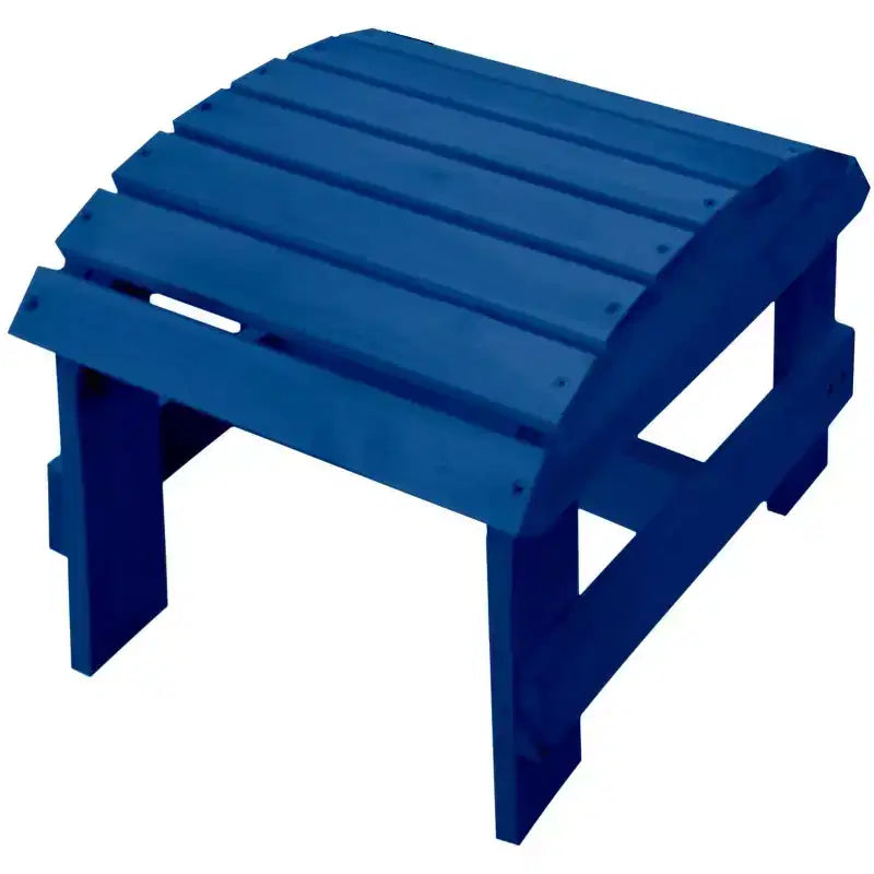 Folding Large Size Adirondack Chair Pine Wood with Ottoman and End Table