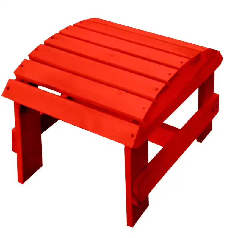Folding Large Size Adirondack Chair Pine Wood with Ottoman and End Table