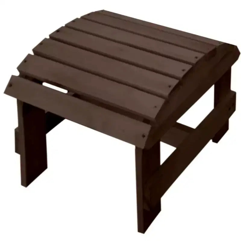 Folding Large Size Adirondack Chair Pine Wood with Ottoman and End Table