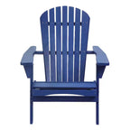 Folding Large Size Adirondack Chair Pine Wood with Ottoman and End Table