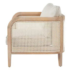Poltrona da esterno / Divanetto da patio imbottito, Poltroncina da club da patio Poltrona relax con cuscino beige - ModernLuxe