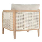 Poltrona da esterno / Divanetto da patio imbottito, Poltroncina da club da patio Poltrona relax con cuscino beige - ModernLuxe