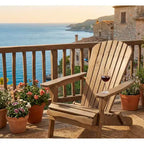 Sedia Adirondack Grand Collection pieghevole, in legno di pino, color marrone scuro
