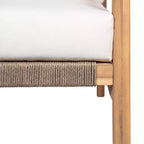 GDFStudio Danny Modern Outdoor Acacia Wood & Rope Weave Club Chair With Cushion