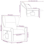vidaXL Massage Recliner Chair Dark Grey Fabric