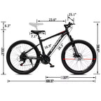 Mountain bike GDFStudio Trailcrest da 26 pollici per tutti i terreni, 21 velocità, con sospensione anteriore