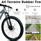 Mountain bike GDFStudio Trailcrest da 26 pollici per tutti i terreni, 21 velocità, con sospensione anteriore