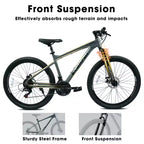 Mountain bike GDFStudio Trailcrest da 26 pollici per tutti i terreni, 21 velocità, con sospensione anteriore