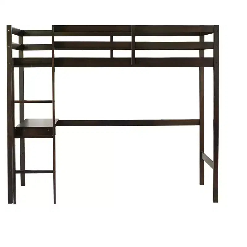 MAYEERTY Letto a soppalco King con spazio sotto il letto per riporre oggetti, in metallo resistente e salvaspazio