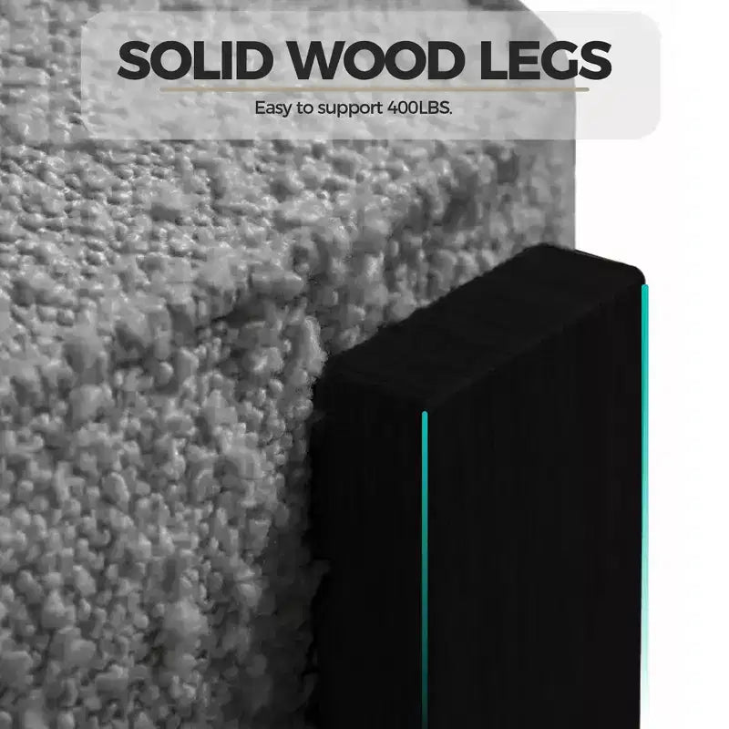 per Cucina, Sala da Pranzo e Soggiorno, Set di 2 Sedie da Pranzo Imbottite, Moderne Sedie in Bouclé Felpato, con Schienale Curvo e Gambe in Legno di Caucciù