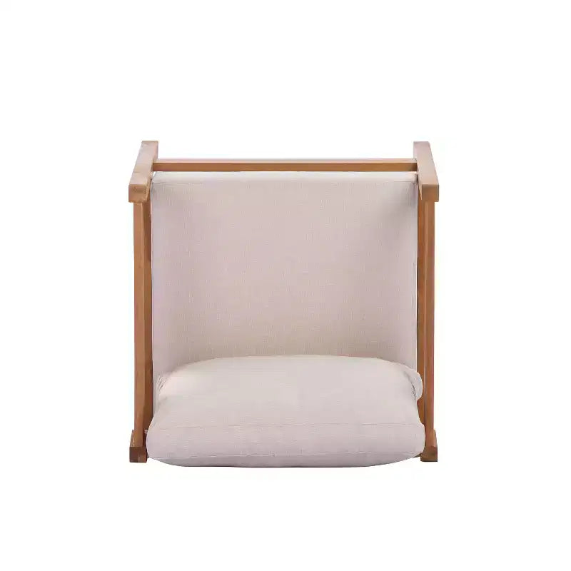 ModernLuxe Sedia da Salotto da Esterno in Legno di Acacia con Cuscino, Poltrona Club Resistente alle Intemperie per Giardino/Patio