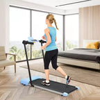 Tapis Roulant Pieghevole NAYSAYE per Casa, Attrezzatura Multifunzione per Esercizi di Camminata e Corsa, Blu, 49,2*23,6*42,9