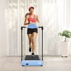 Tapis Roulant Pieghevole NAYSAYE per Casa, Attrezzatura Multifunzione per Esercizi di Camminata e Corsa, Blu, 49,2*23,6*42,9