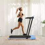 Tapis Roulant Pieghevole NAYSAYE per Casa, Attrezzatura Multifunzione per Esercizi di Camminata e Corsa, Blu, 49,2*23,6*42,9