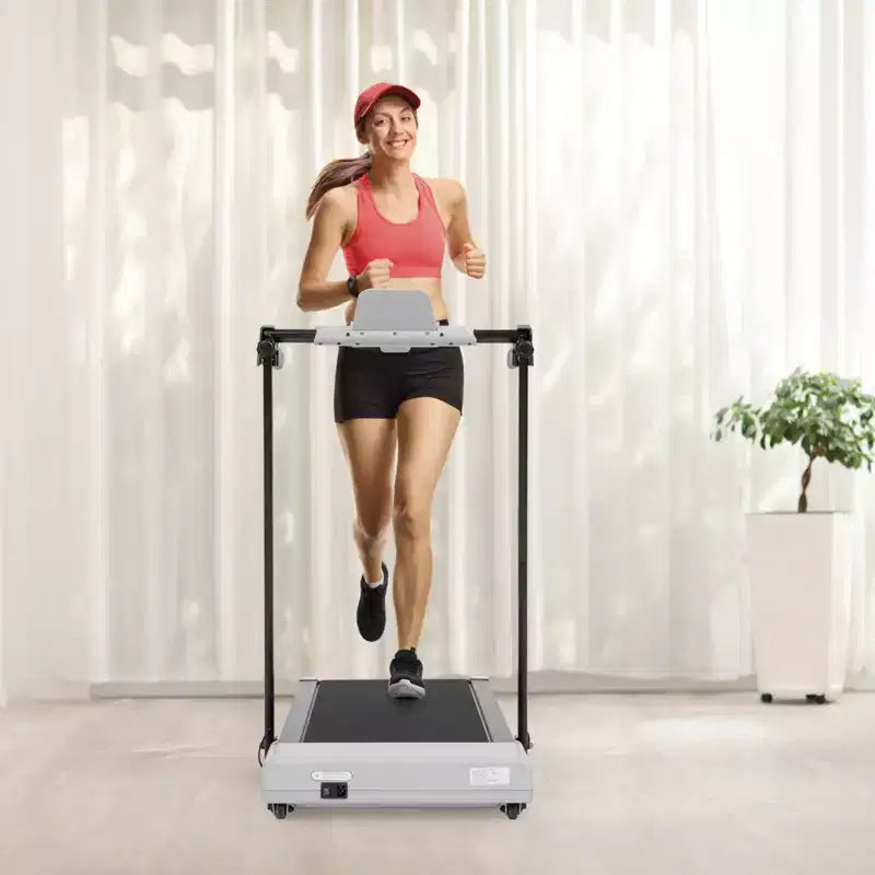 NAYSAYE Foldable Home Treadmill, Multifunctional Exercise Equipment for Walking and Running Fitness, Gray, 49.2*23.6*42.9