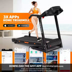 NAYSAYE Tapis Roulant Inclinato Pieghevole, Macchina per Camminata e Corsa con Cardiofrequenzimetro e Portabicchieri per Palestra Domestica, Nero, 50*26.4*46.5