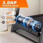 NAYSAYE Tapis Roulant Inclinato Pieghevole, Macchina per Camminata e Corsa con Cardiofrequenzimetro e Portabicchieri per Palestra Domestica, Nero, 50*26.4*46.5