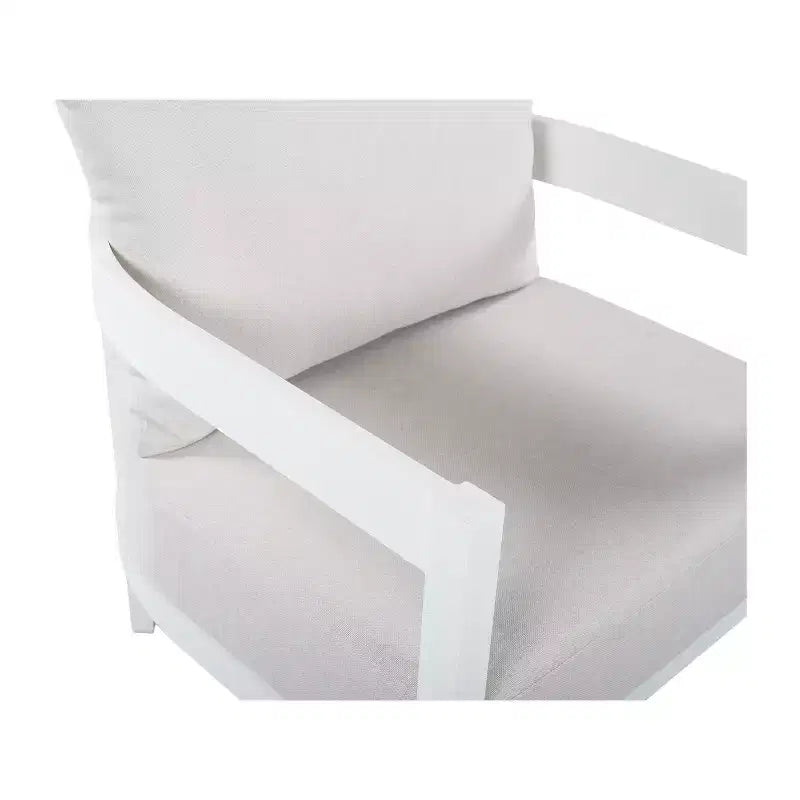 ModernLuxe Sedia da Giardino Sedia a Sdraio Singola da Esterno Ergonomica con Morbidi Cuscini Impermeabili e Telaio Antiruggine