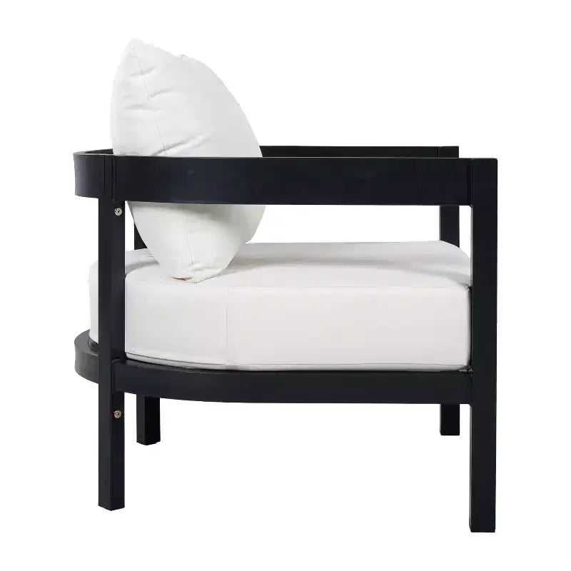 ModernLuxe Sedia da Giardino Sedia a Sdraio Singola da Esterno Ergonomica con Morbidi Cuscini Impermeabili e Telaio Antiruggine