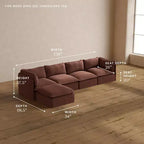 Anabei Modular Washable 4-Seater Sofa Sectional | Memorix+ Seat & Contour Pillow