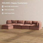 Anabei Modular Washable 4-Seater Sofa Sectional | Memorix+ Seat & Contour Pillow