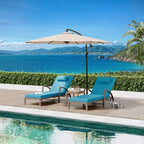 Set of 2 Patio Chaise Lounges,5-Position Adjustable PE Rattan Recliner with Armrests&Cushions,Collapsible Sun Lounger Chairs for Poolside,Deck,Garden