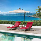 Set of 2 Patio Chaise Lounges,5-Position Adjustable PE Rattan Recliner with Armrests&Cushions,Collapsible Sun Lounger Chairs for Poolside,Deck,Garden