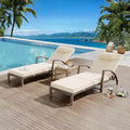 Set of 2 Patio Chaise Lounges,5-Position Adjustable PE Rattan Recliner with Armrests&Cushions,Collapsible Sun Lounger Chairs for Poolside,Deck,Garden