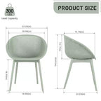 GDFStudio Joaquin Modern Polypropylene Outdoor Lounge Chairs with Curved Backrest (Set of 2)