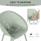 GDFStudio Joaquin Modern Polypropylene Outdoor Lounge Chairs with Curved Backrest (Set of 2)