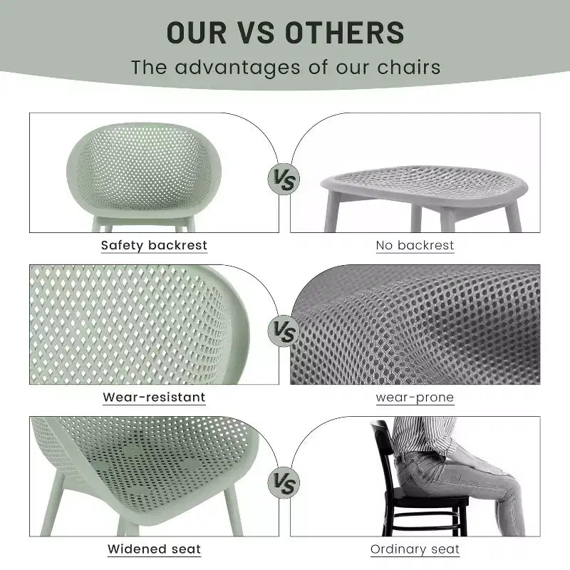 GDFStudio Joaquin Modern Polypropylene Outdoor Lounge Chairs with Curved Backrest (Set of 2)