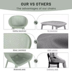 GDFStudio Joaquin Modern Polypropylene Outdoor Lounge Chairs with Curved Backrest (Set of 2)