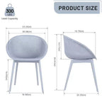 GDFStudio Joaquin Modern Polypropylene Outdoor Lounge Chairs with Curved Backrest (Set of 2)
